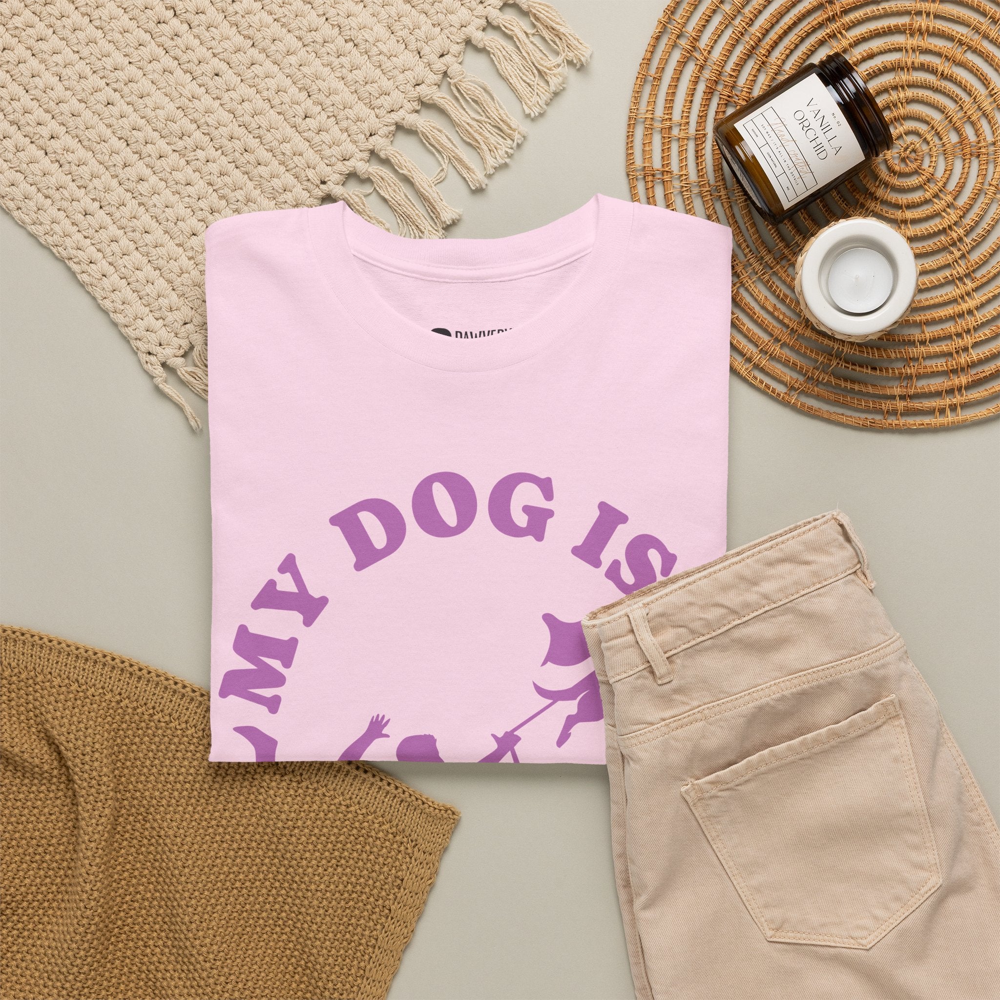 "My Dog Is My Hero" Graphic Tee -  Active Dog Dad & Mom Shirt