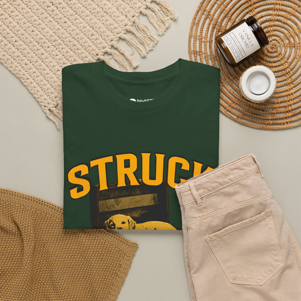 "Struck Golden" Golden Retriever Shirt - Retro Vintage Dog Dad & Mom Graphic Tee
