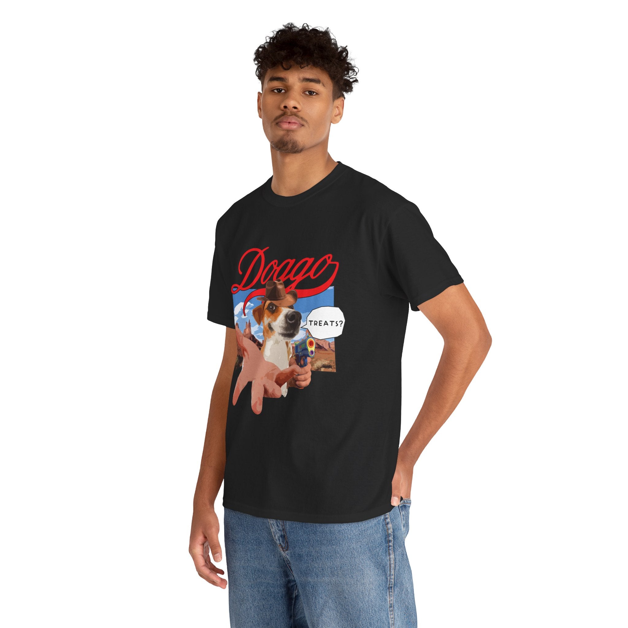 "Doggo" Funny dog illustration Tee - vintage graphic t-shirt