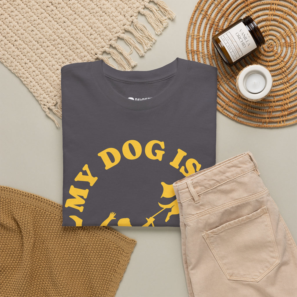 "My Dog Is My Hero" Graphic Tee -  Active Dog Dad & Mom Shirt