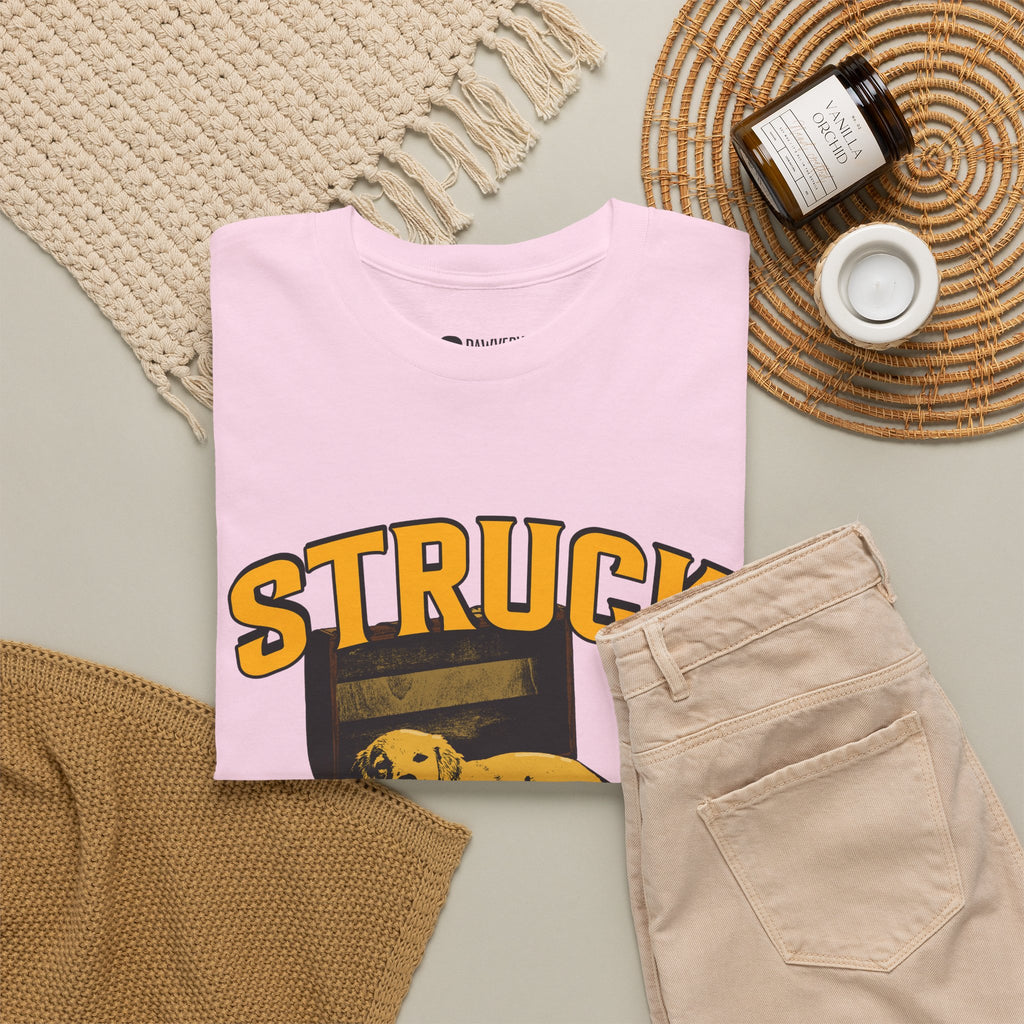 "Struck Golden" Golden Retriever Shirt - Retro Vintage Dog Dad & Mom Graphic Tee