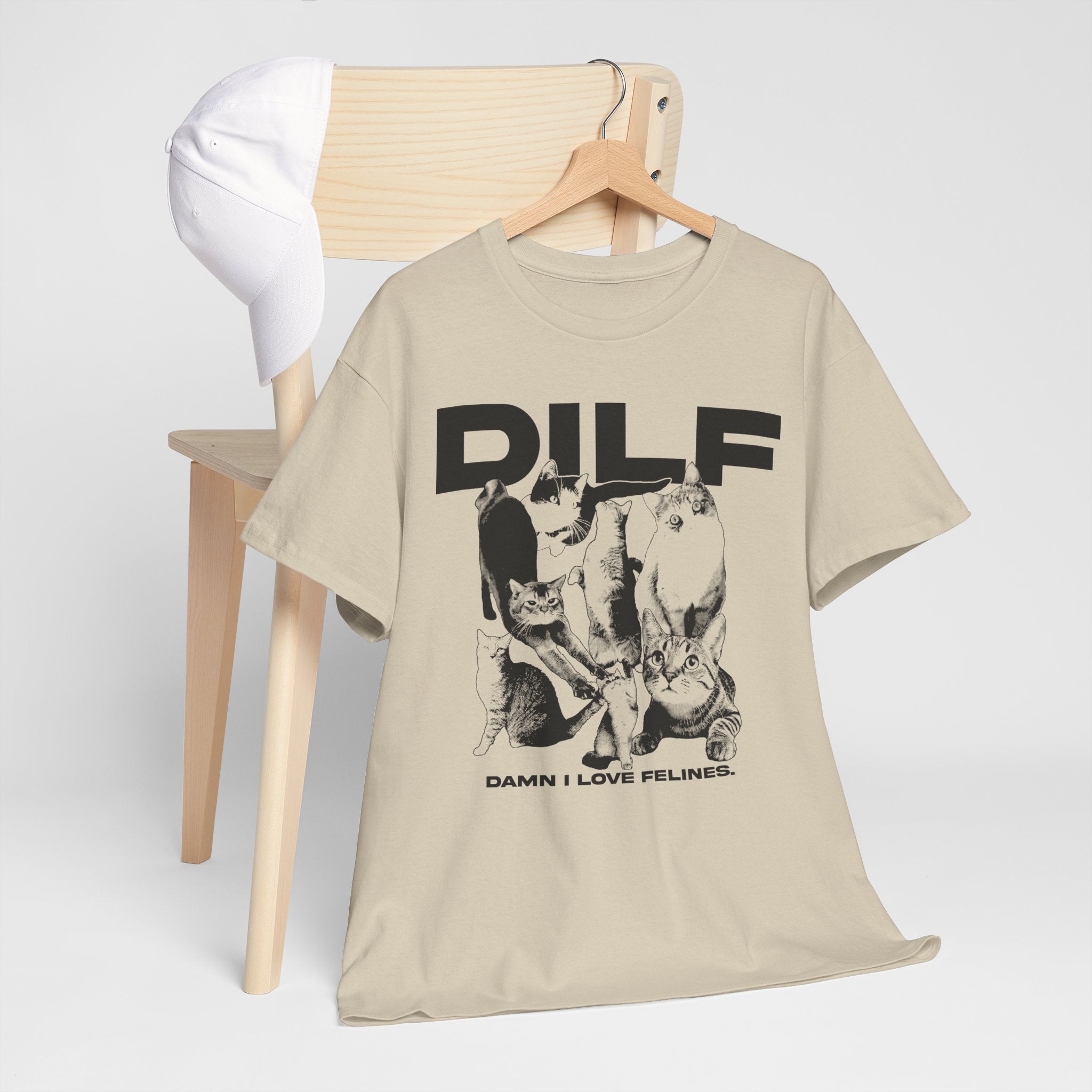 "Damn I Love Felines" Funny Cat Shirt - 90s Bootleg Streetwear Graphic Tee