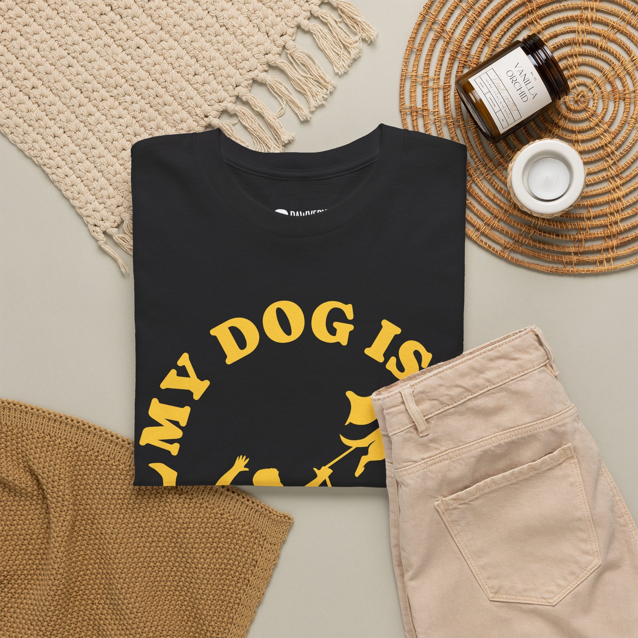 "My Dog Is My Hero" Graphic Tee -  Active Dog Dad & Mom Shirt