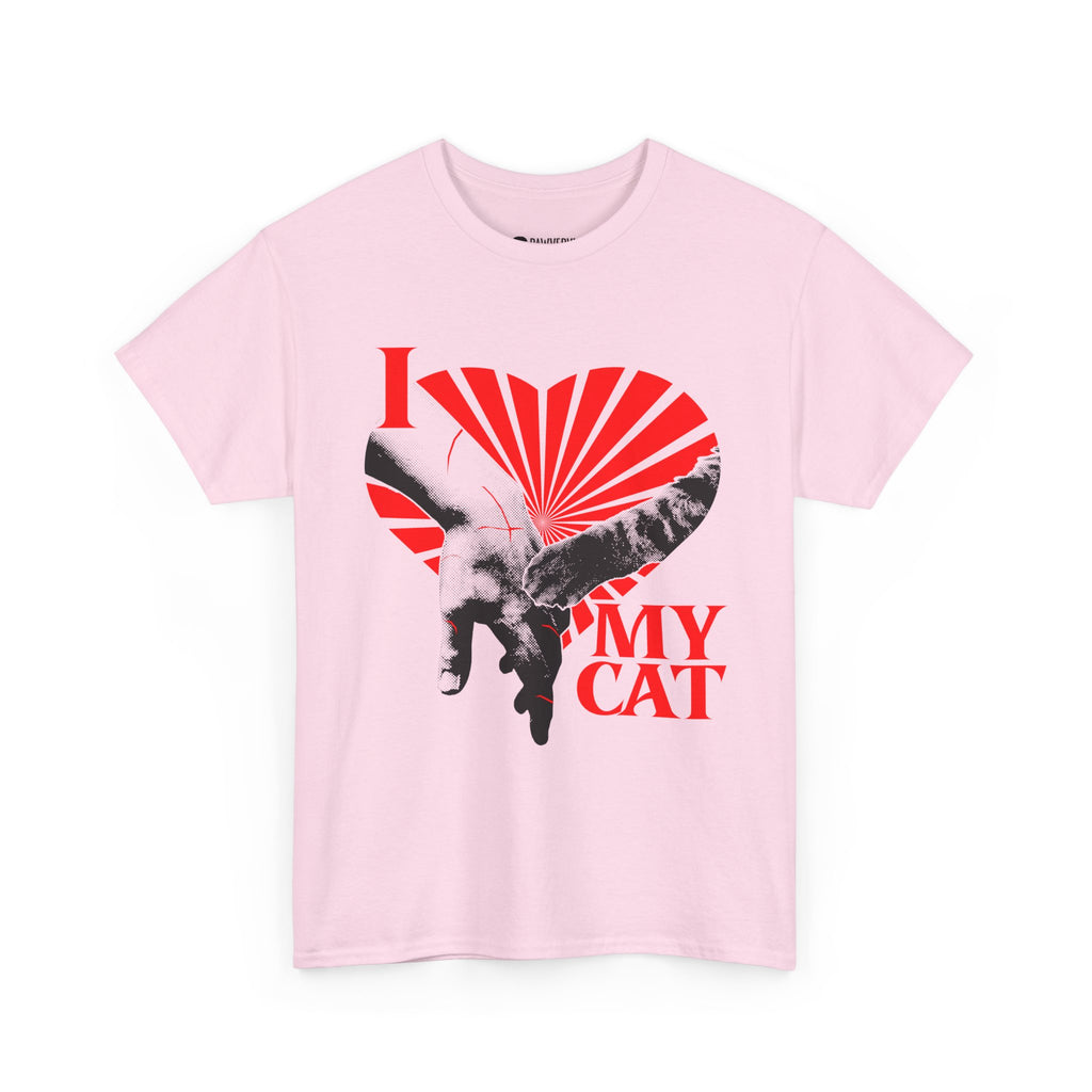 "I Love My Cat" T-Shirt - Retro Sunburst Cat Grunge Streetwear Cat Parent Graphic Tee