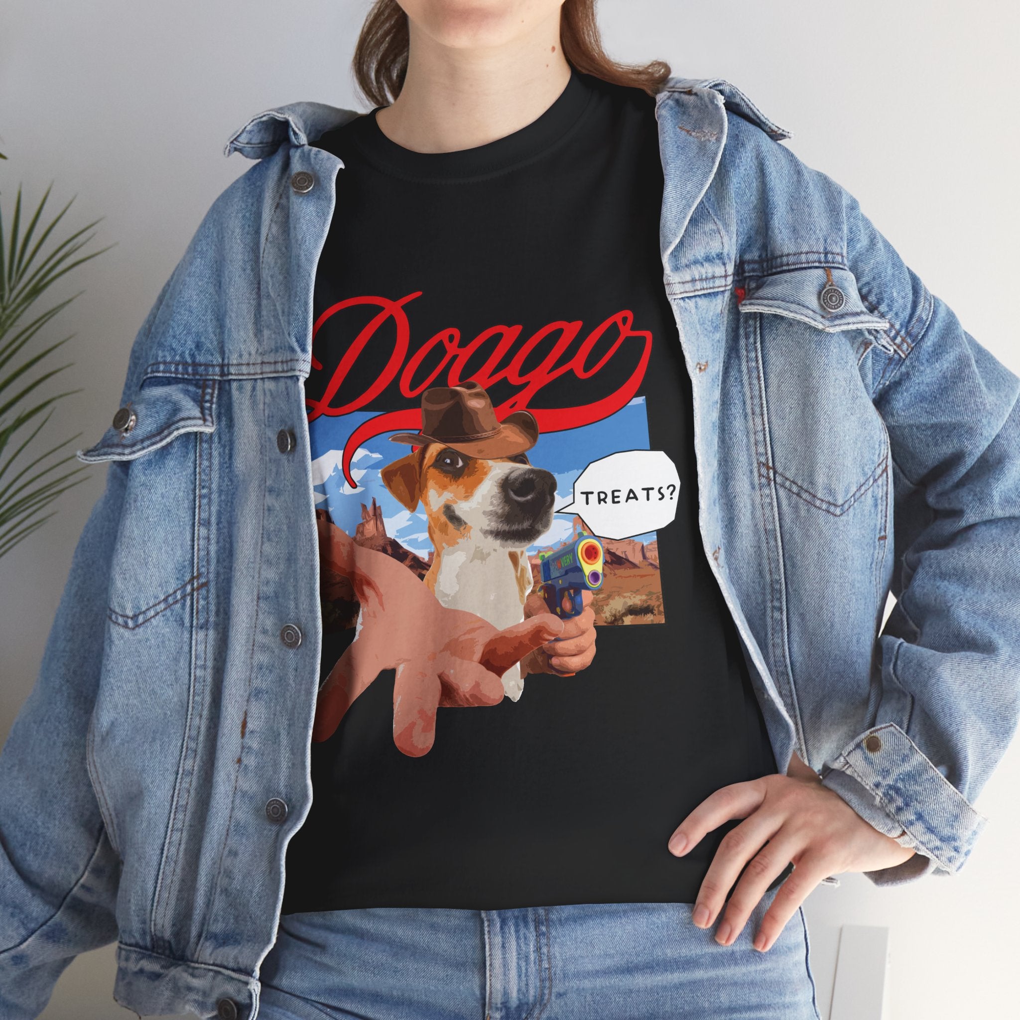 "Doggo" Funny dog illustration Tee - vintage graphic t-shirt