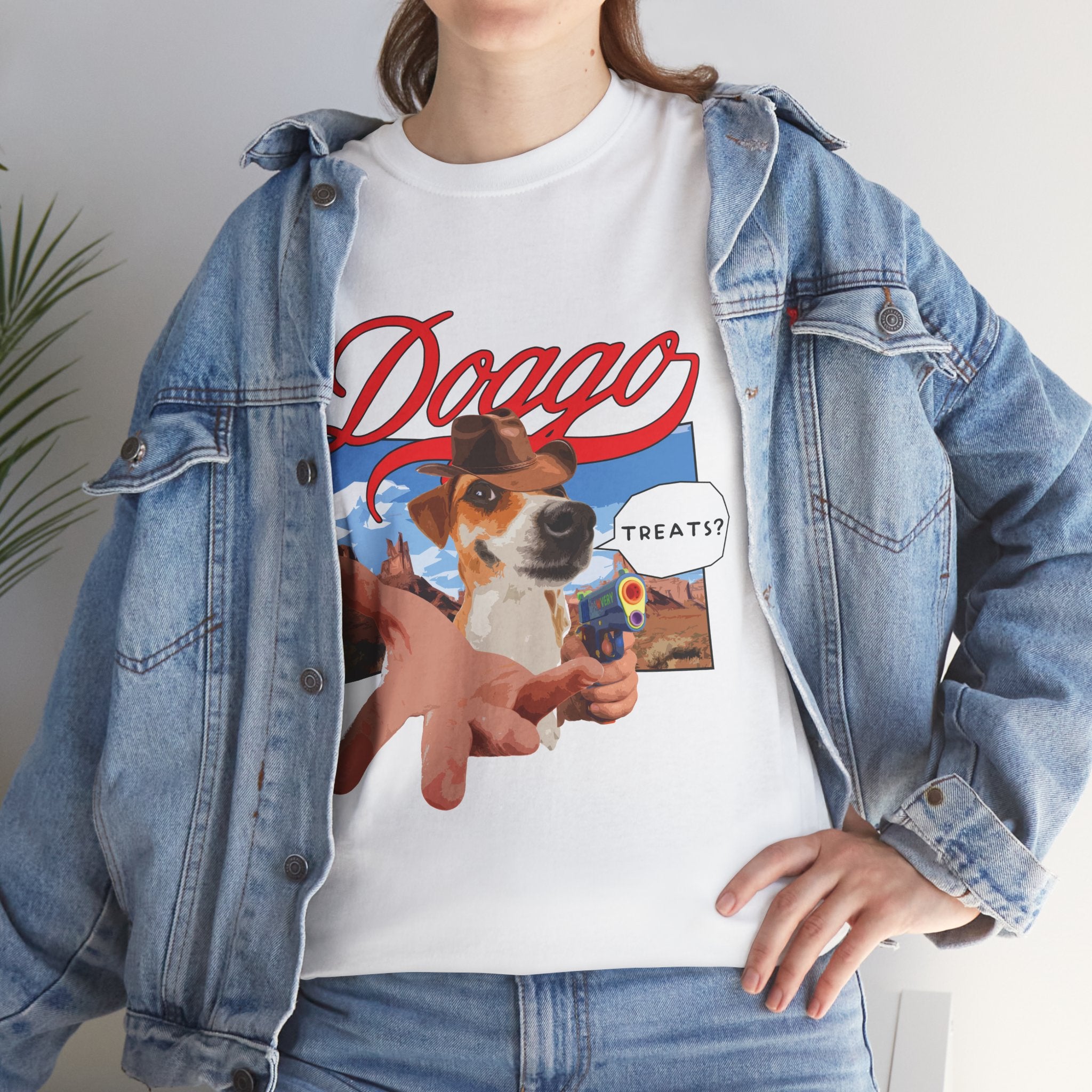 "Doggo" Funny dog illustration Tee - vintage graphic t-shirt