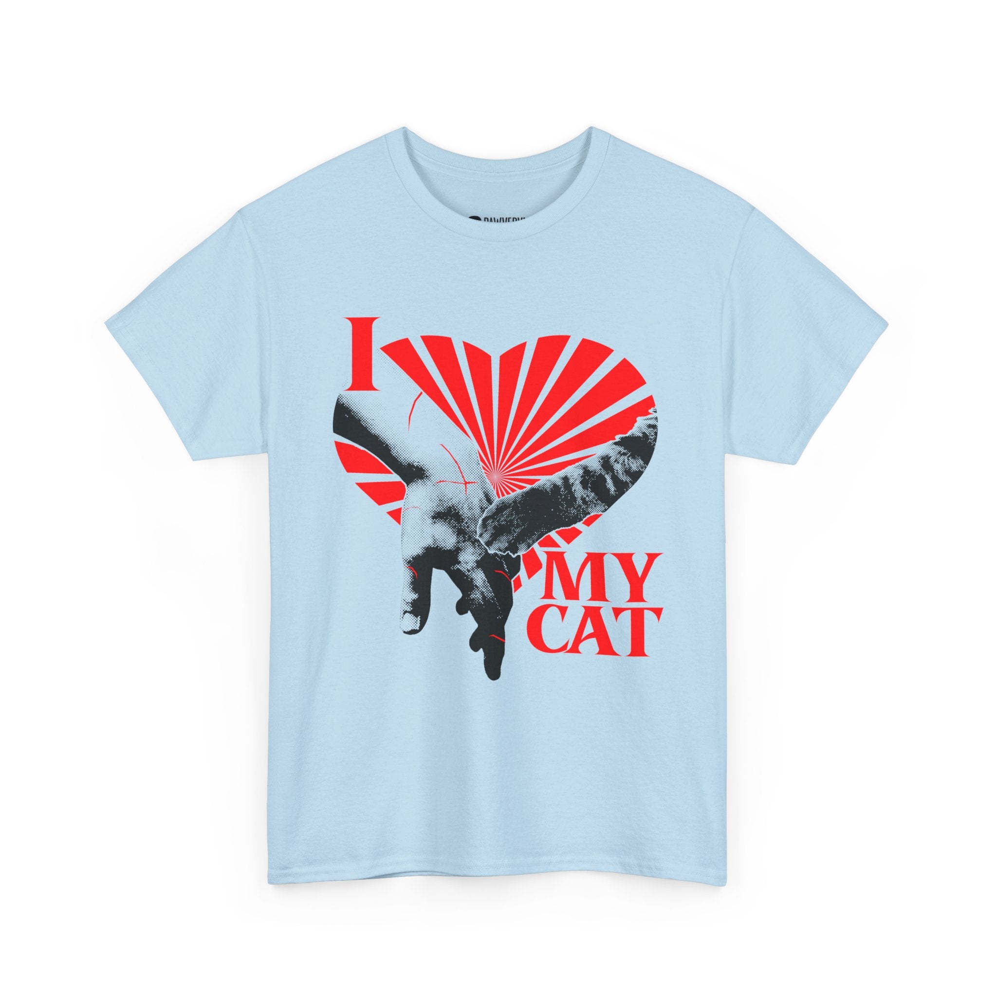 "I Love My Cat" T-Shirt - Retro Sunburst Cat Grunge Streetwear Cat Parent Graphic Tee