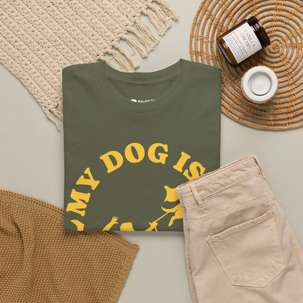 "My Dog Is My Hero" Graphic Tee -  Active Dog Dad & Mom Shirt
